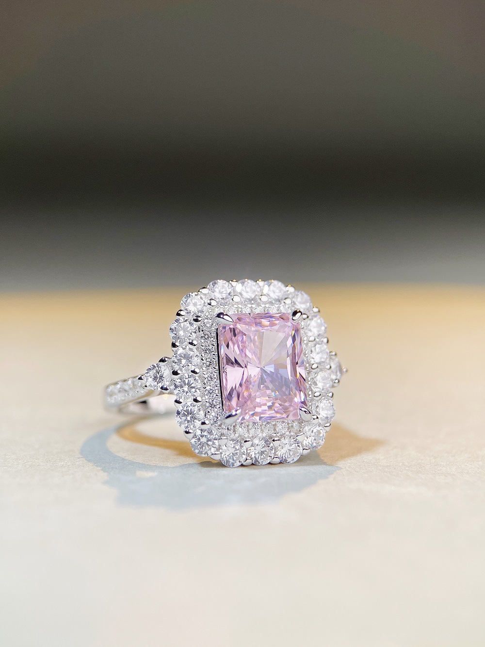 Fashion Geometric Sterling Silver Plating Zircon Rings 1 Piece