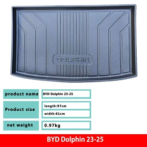 Suitable for 23-26 Byd Atto 1 Dolphin Trunk Mat, Wear-Resistant Interior Modification Tpe Trunk Mat