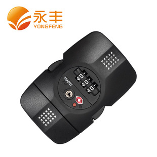 Luggage bag accessories TSA12016 customs combination lock suitcase red dot function webbing buckle lock