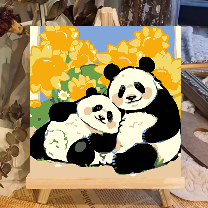 Pintura al óleo digital animal 20 * 20 dibujos animados pintados a mano para curar la pintura pintada a mano pintada al por mayor pintada a mano image 5