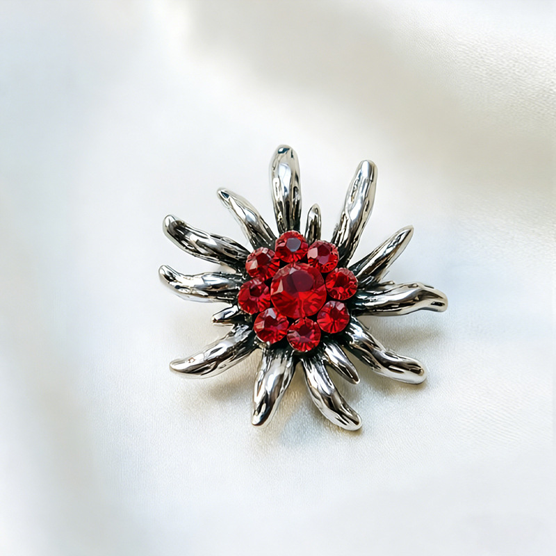 Edelweiss broche voor dames luxe accessoire van hoge kwaliteit_voghion.com