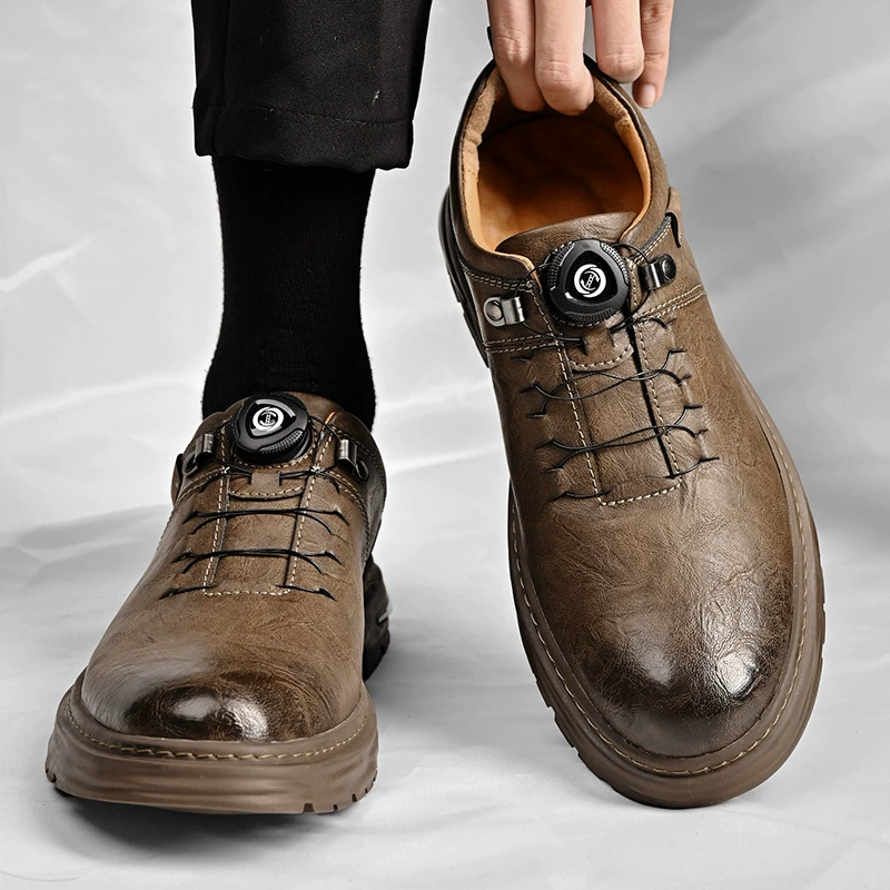 Trend shoes English style for leather shoes, demi-season footwear for leisure, British style, plus size