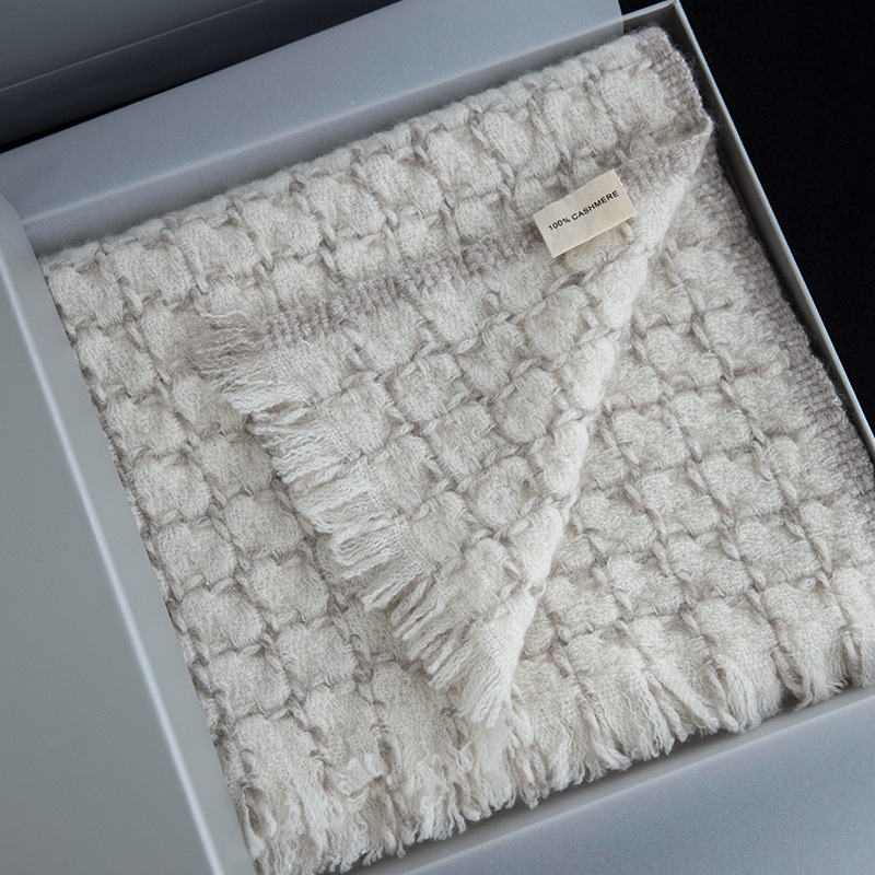 Woven retro cashmere scarf