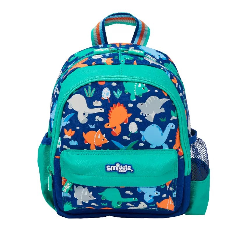 Australia smiggle mochila escolar escuela primaria kindergarten clase grande nuevo dinosaurio dibujos animados bebé mochila bolsa de comida