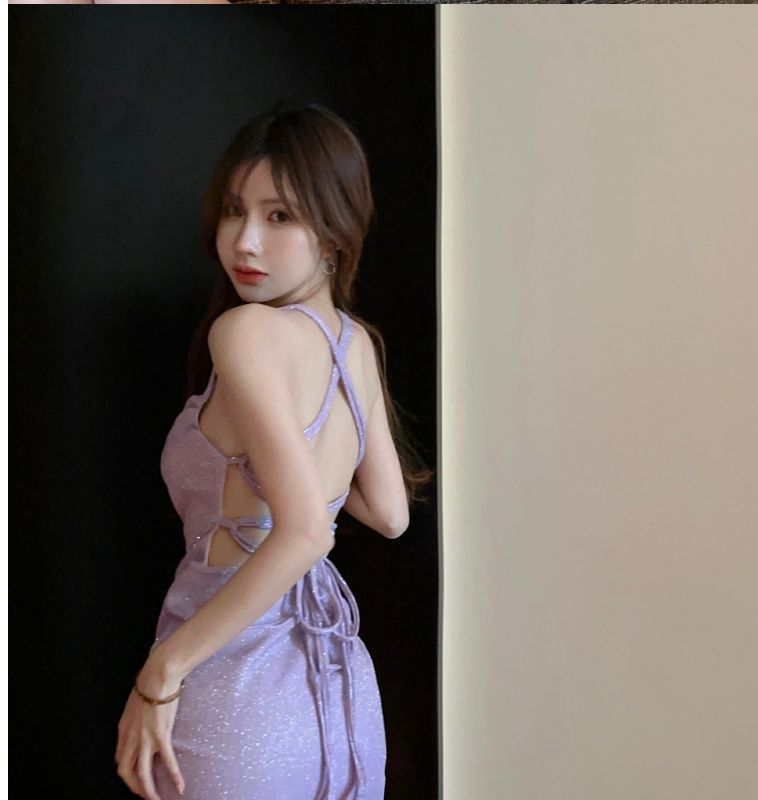 Summer Waist Bag, Hip Temperament, Socialite, Sweet And Spicy Dress, Shiny And Sparkling, Backless Strap, Suspender Skirt, Children_ecoleips.com