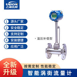 涡街流量计蒸汽流量计高精度压缩空气LUGB氮气体数显计量表传感器