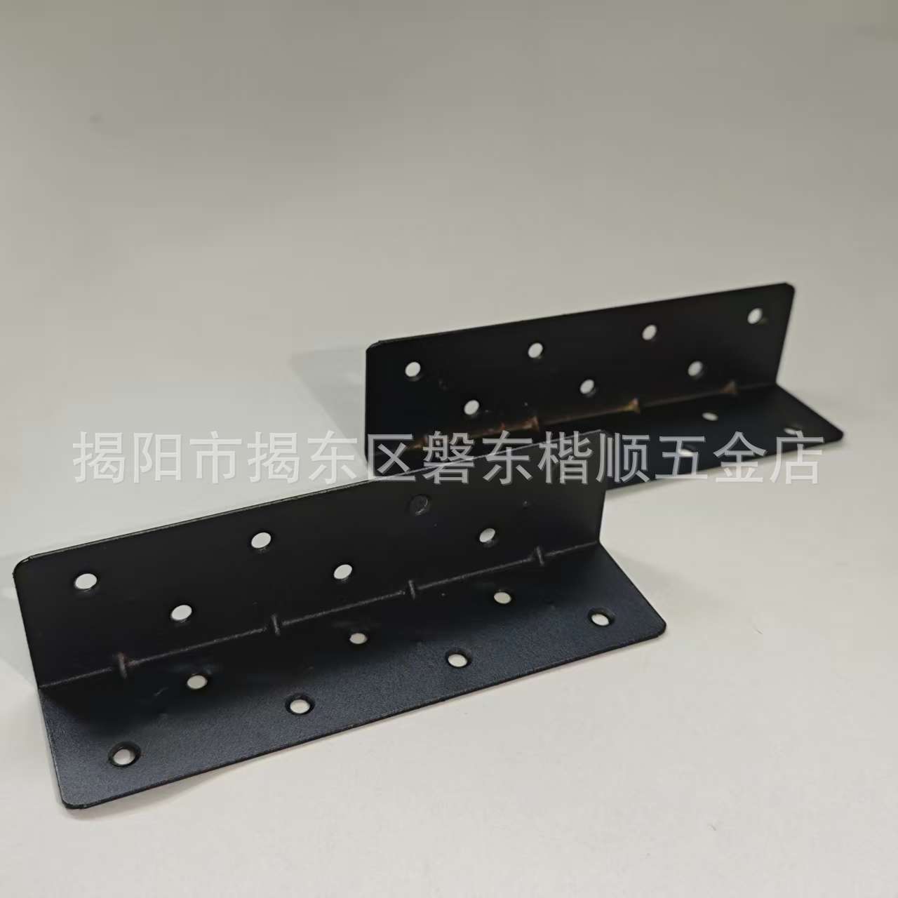 160mm黑色五金角码修床角铁加固L型连接件铁床角码层板托配件