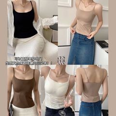 一體固定杯內衣無鋼圈外穿美背吊帶波西塔塔無痕背心時尚內搭701