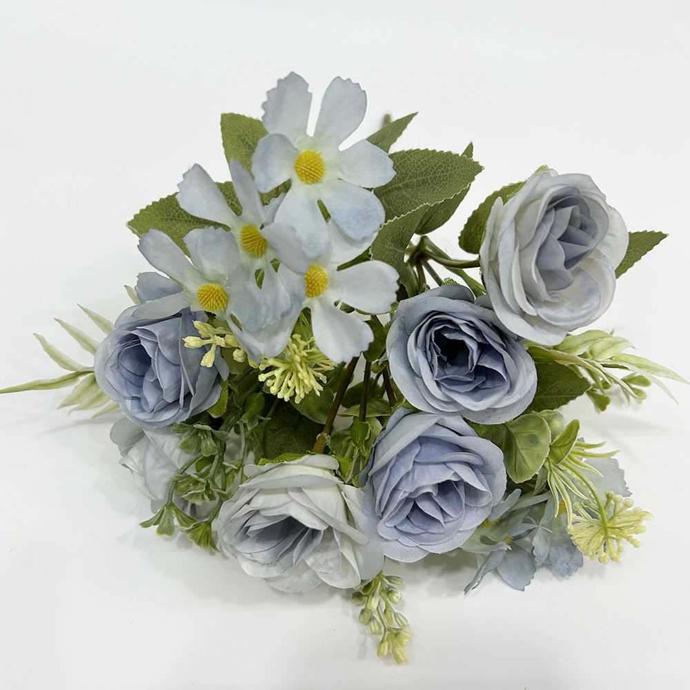 Kunstig blomst rose Daisy bukett INS stil kunstig blomst fabrikk hjem dekorasjon grenseoverskridende bryllup_voghion.com