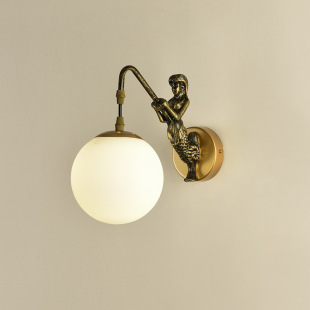 Simple European Wall Lamp, Retro Pastoral Bedroom Bedside Lamp, Corridor, Aisle, Staircase, Balcony Mirror Headlight, Starting from the First Generation