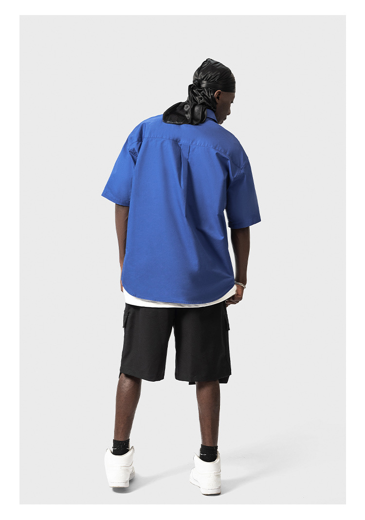 Versatile Unisex Short Sleeve Cotton Shirt - Image 7