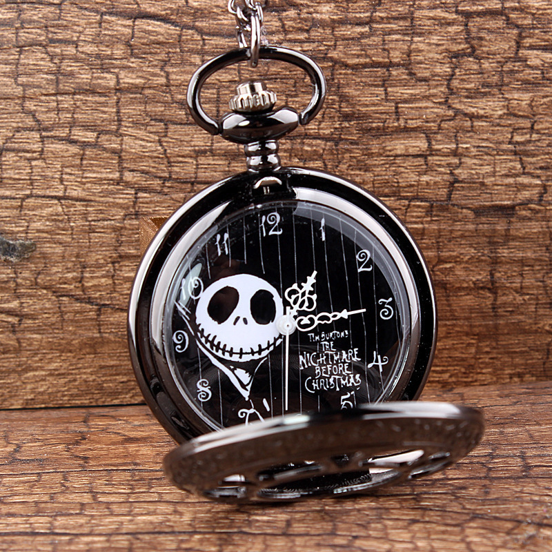 hollow black pumpkin ball mummy literal Christmas night horror theme pocket watch factory outlet_voghion.com