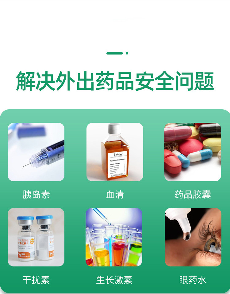 Medicine Car Refrigerator, Insulin Low-Temperature Storage Box, Mini Portable Medicine Box with Temperature Control for Travel