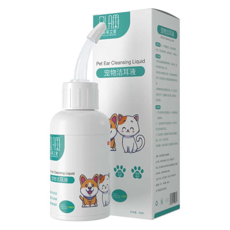 Ушные капли для домашних животных Удаление ушного клеща Грибок Мытье ушей Чистка ушей Очистка запаха ушей для кошек и собак