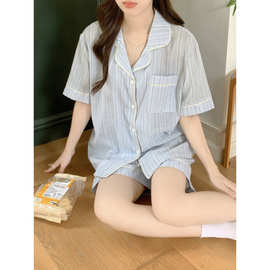 韩国ins夏季新款睡衣女韩系家居服套装