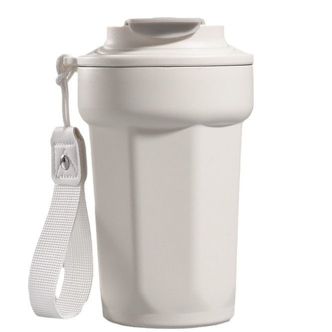 新しい八角形コーヒーカップギフトボックスセットステンレス鋼フリップトップ断熱カップ高価値ポータブルスポーツカップ|undefined