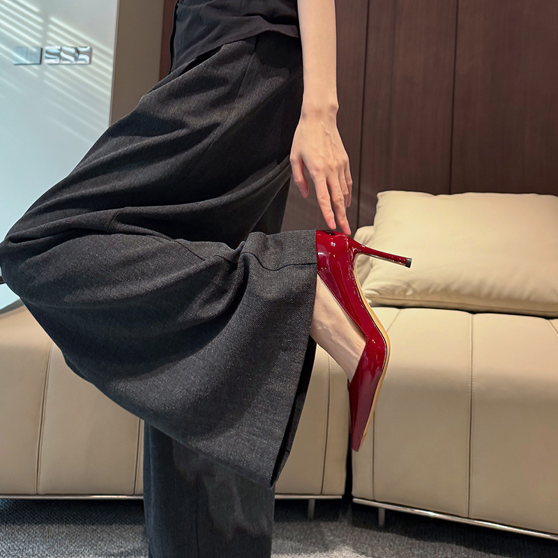 Zijin Home ~ so Elegant! Workplace Ol Sexy Pointed Toe Shallow Mouth Elegant Wedding Stiletto High-Heeled Shoes for Women Zijin Home ~ so Elegant! Workplace Ol Sexy Pointed Toe Shallow Mouth Elegant Wedding Stiletto High-Heeled Shoes for Women