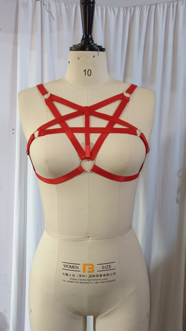 Estilo gótico elástico tendencia de cinco estrellas moda cadena de cintura joyería punk hip-hop moda cinturón corsé faja