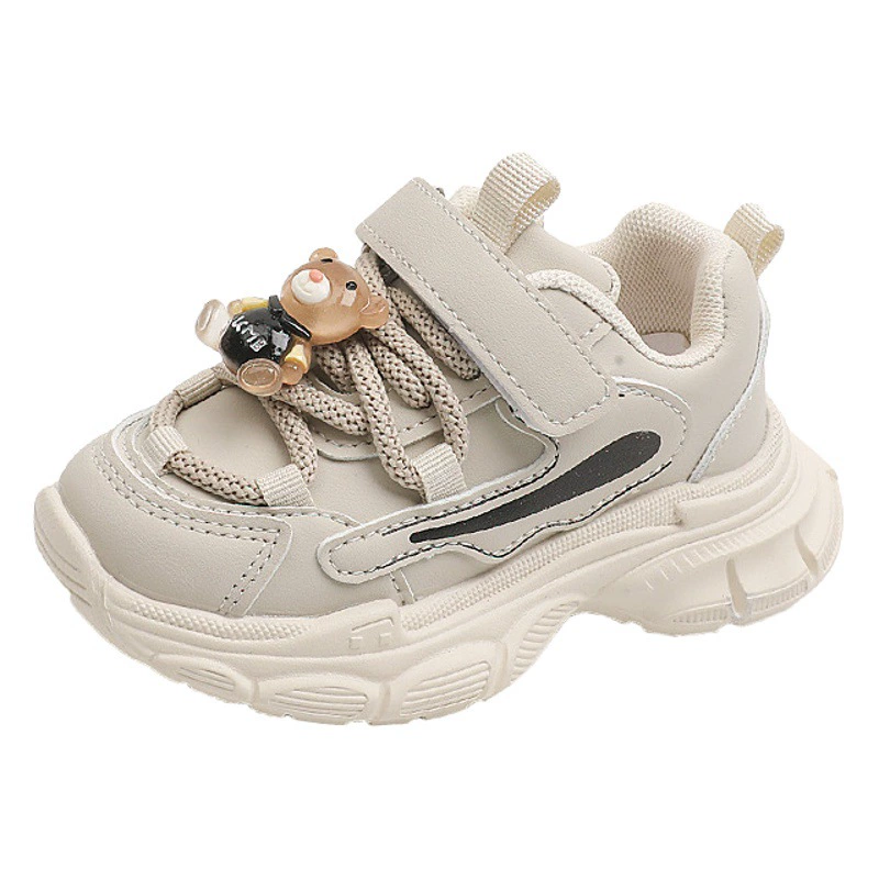 Осенние новые детские туфли для папы, кроссовки для мальчиков, кожаные кроссовки для девочек, детские кроссовки маленького и среднего размера, прилив