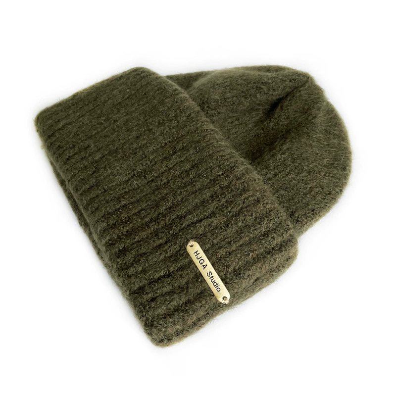 Демисезонная милая knitted шапка с капюшоном, цветная шерстяная шапка для мужчин и женщин