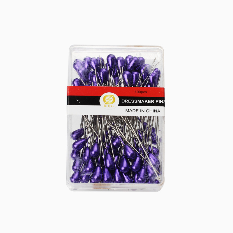 Agujas de perlas de color de posicionamiento DIY herramientas de mosaico de costura de perlas en forma de pera agujas de posicionamiento de bordado cruzado 100 piezas / caja