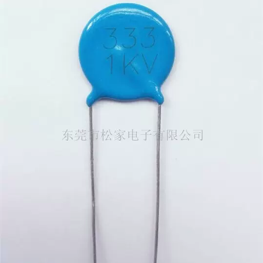 松家+高压瓷片陶瓷　瓷介电容器CC333Ｚ/1KV Y5V P=7.5 L=2