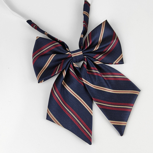 Japanese crown tie-free tie flower jk bow tie bow cyanotic gold stripe uniform female student college style