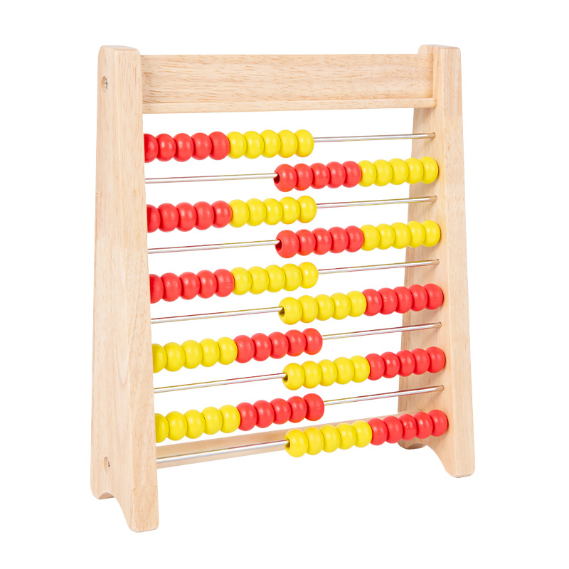 Montessori de dos colores de 10 grados de todo el cerebro educación temprana cien Cuentas grandes Abacus jardín de infantes Ilustración matemáticas ayuda para la enseñanza contador