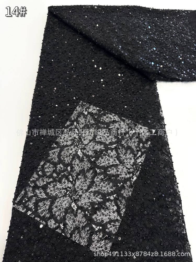 Nueva moda Gaoding lujo ligero vestido de boda vestido de moda cena tela de encaje pesado tela de cuentas