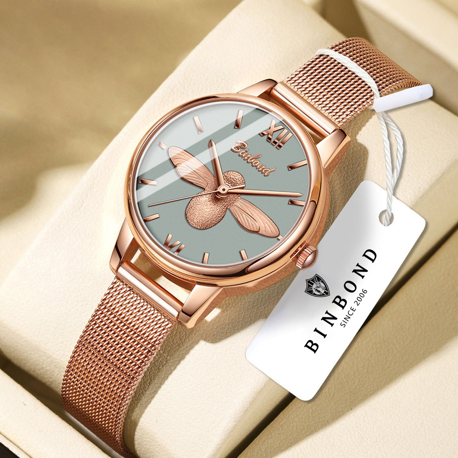 Binbang Fashion Bee Watch Women's Explosive Small Fresh Student Watch Women's Waterproof Quartz Women's Cross-border Watch