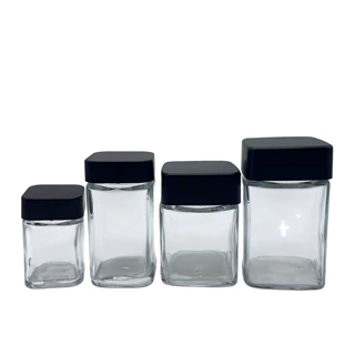 现货直发 方形30ml-120ml 大麻瓶 膏霜瓶 面霜瓶 眼霜瓶