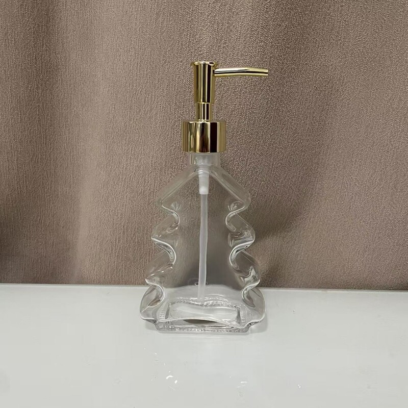跨境专供圣诞树皂液器分装瓶按压式玻璃瓶洗手液瓶乳液瓶沐浴露瓶|undefined