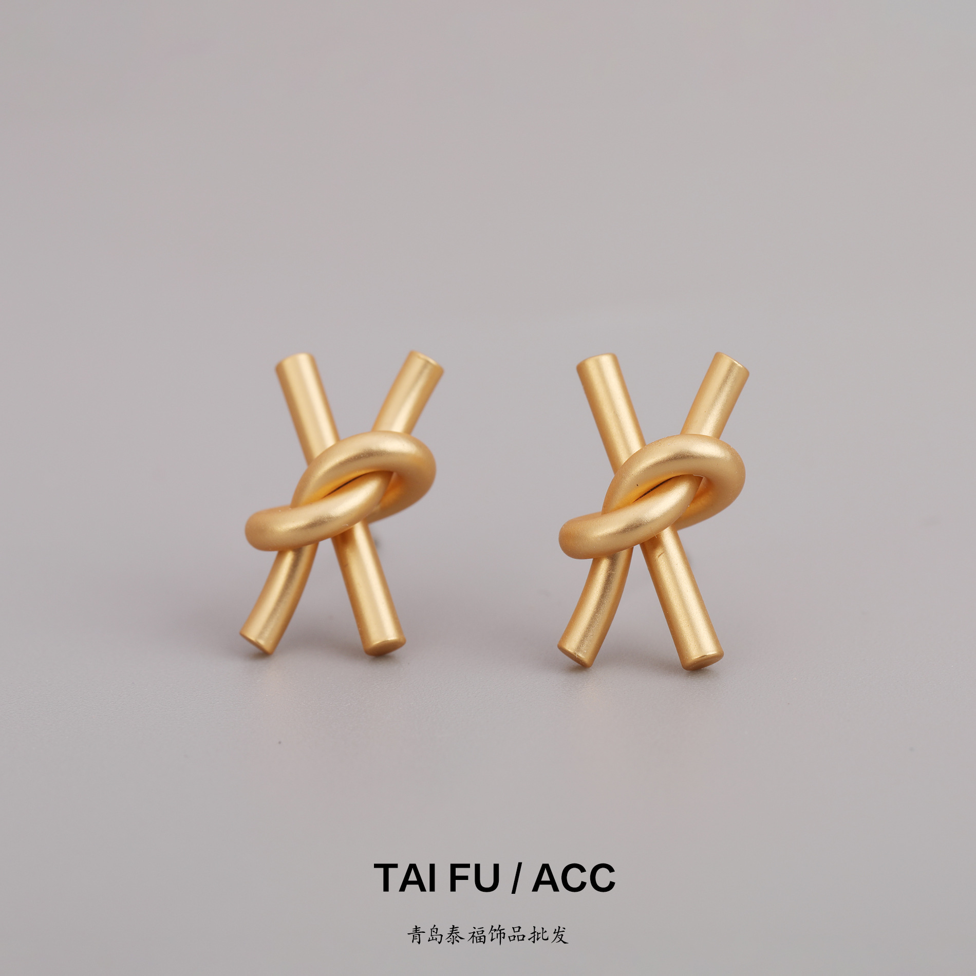 小巧交叉耳釘趣味個性磨砂日常甜酷耳環2022新日韓小眾設計925銀