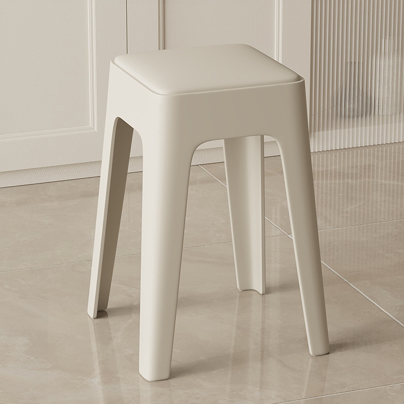 Taburetes de plástico, paquete blando, sala de estar, taburetes modernos y simples, sillas de comedor de negocios cómodas
