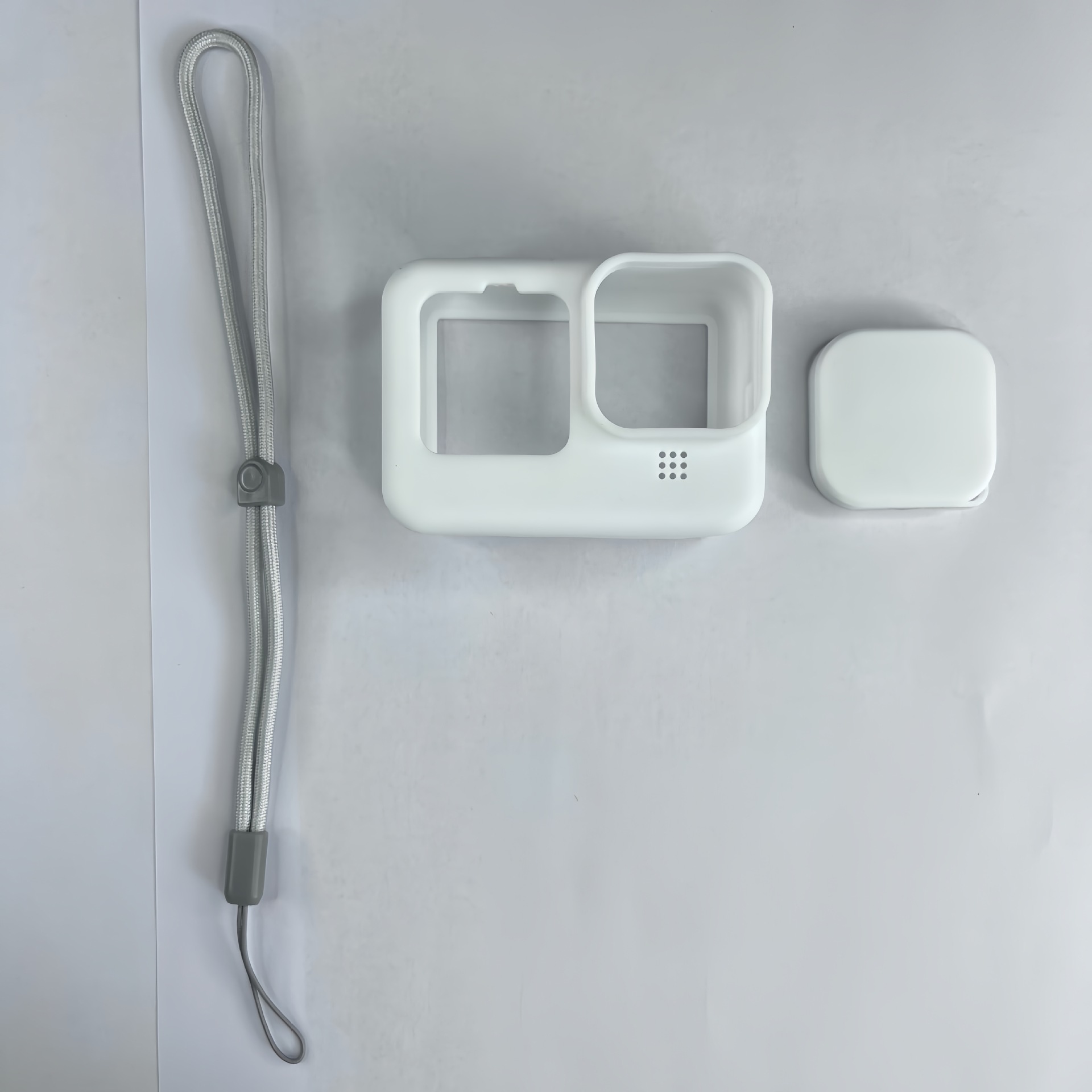 Cuerda corta de alta densidad gris blanco