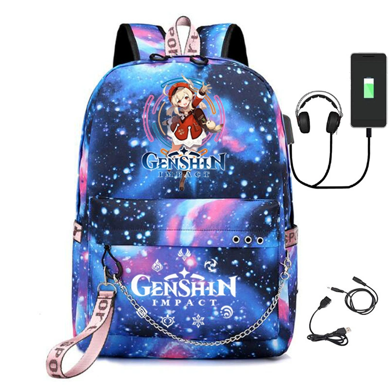 Путевой рюкзак Genshin Impact, школьная сумка, Amazon