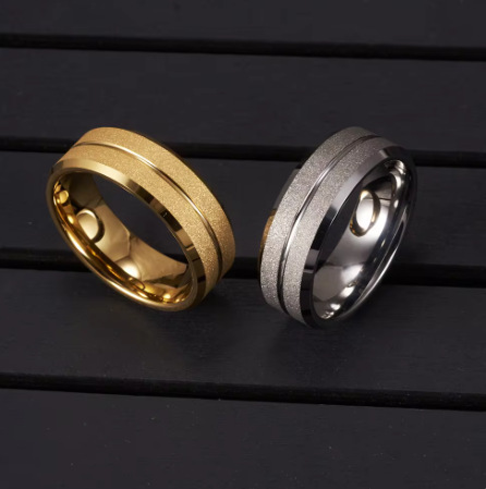 Minimalistisk designer ring för män, modern och stilren ring_voghion.com