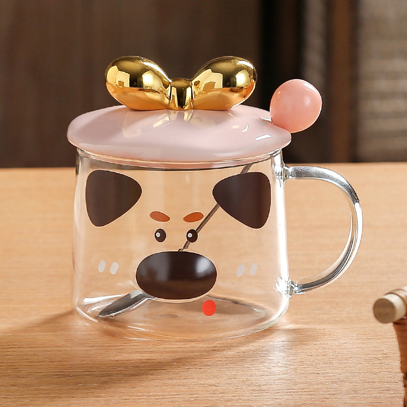 オフィスの漫画のグラスのレリーフの3dかわいいマグカップの牛乳はコップの会社の贈り物を飲みます。|undefined