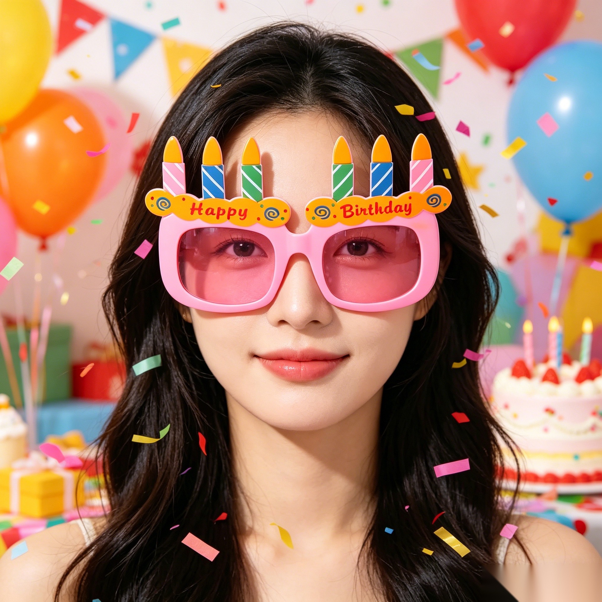 Cumpleaños temático fiesta gafas extrañas feliz cumpleaños pastel vela gafas de diseño de cumpleaños accesorios de fotos
