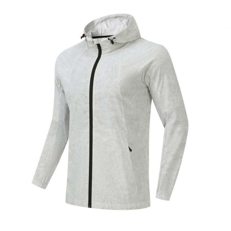 Cross-Border Exclusive Supply of Sports Jackets, Quick-Drying Nylon Lightweight Running Clothing, Outdoor Fitness Men's Casual Hooded Windproof Jacket