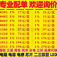 �NƬ������Ԫ�����0201 0402 0603 0805 1206 1210 2010 2512