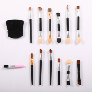 Factory direct oblique eyebrow brush all kinds of eye shadow brush black high-end beginner eye brush vignetting makeup tools