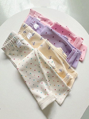 Women's Autumn/Winter New Knee-High Pajamas, Thick Pure Cotton Elastic Leggings for Girls, Stylish and Versatile Bodysuit for Baby Girls