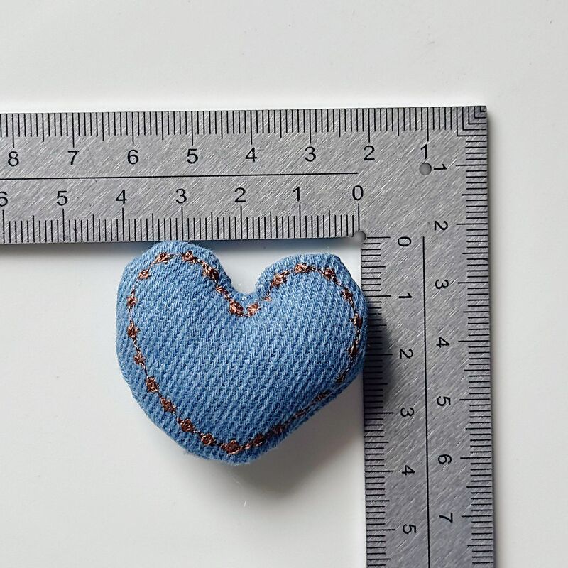 韓国綿充填立体エッジ刺繍愛レトロデニム DIY 手作りバッグ衣類アクセサリーキーホルダーアクセサリー|undefined