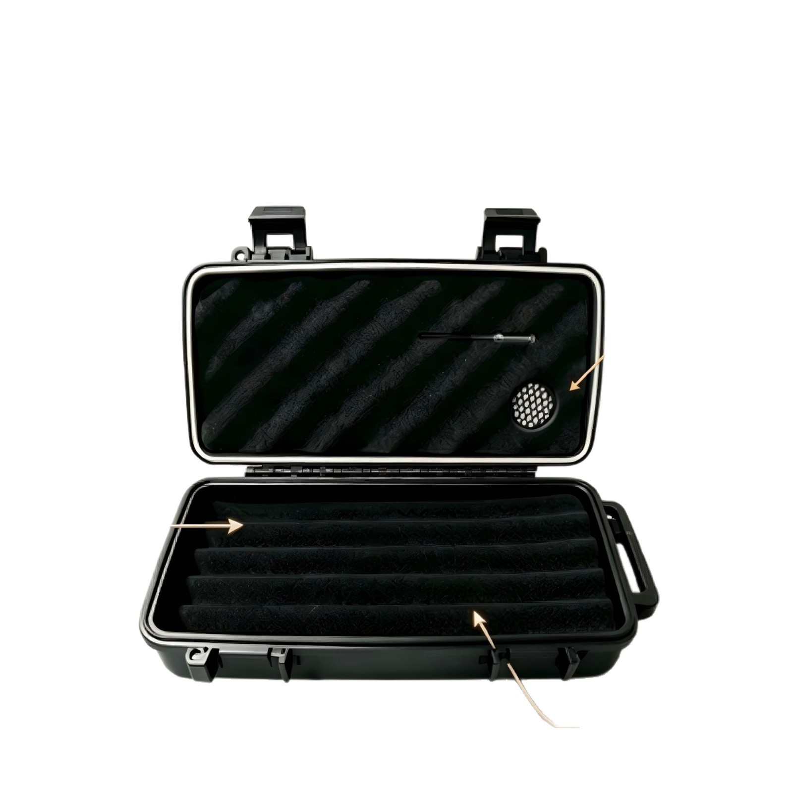 Caja de humidificación portátil de cigarros sellada a prueba de humedad y resistencia a la presión, imprime LOGO para el mantenimiento y almacenamiento de cigarros al aire libre