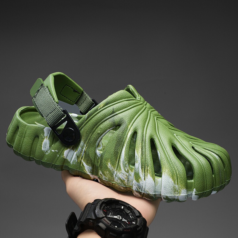 Cross-Border Summer Couple's Lightweight and Breathable Clogs Large Size Toe-Toe Half-Slip Beach Shoes Monstera Sandals Men's Shoes Cross-Border Summer Couple's Lightweight and Breathable Clogs Large Size Toe-Toe Half-Slip Beach Shoes Monstera Sandals Men's Shoes