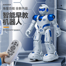 跨境专供机械战警智能早教机器人电动唱歌红外线感应儿童遥控玩具