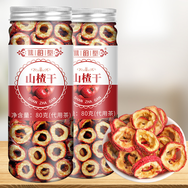 譙韻堂 山楂片80g/罐裝 無籽山楂干 山楂片 山楂干 無核山楂