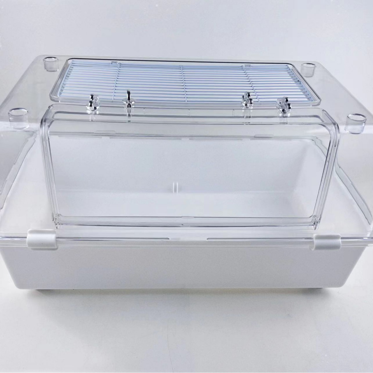 Jaula de hámster acrílico transparente Rutina gallina caja de cría de hámster oso de alambre de oro especial 60 jaula de base