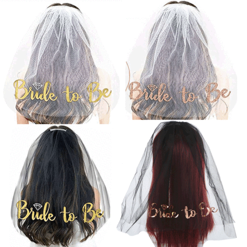 European and American bridal veil, bachelor party double layer bride to be wedding dress, bride with hair comb wholesale